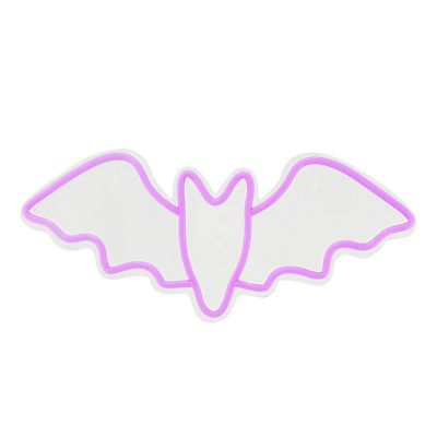 Haunted Hill Farm 7 in. LED Bat Halloween Wall Decoration