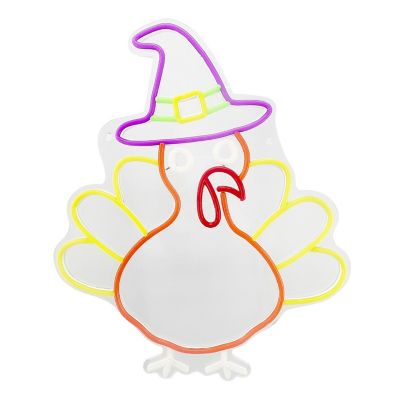 Haunted Hill Farm 18 in. LED Turkey Wall Halloween Decoration
