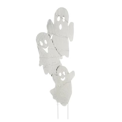 Haunted Hill Farm 32 in. LED Metal Stacked Ghost Halloween Decoration