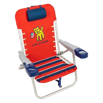 Life is Good 2 x 2 x 3ft. Red Beach Chair
