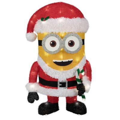 Universal Minions 3D Holiday Lighted Tinsel Sculpture, Reindeer with Red Scarf
