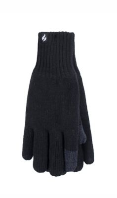 Heat Holders Men's Flat Knit Glove With Touch Screen