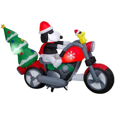 Peanuts Airblown Christmas Light, Snoopy and Woodstock on Motorcycle with LEDs