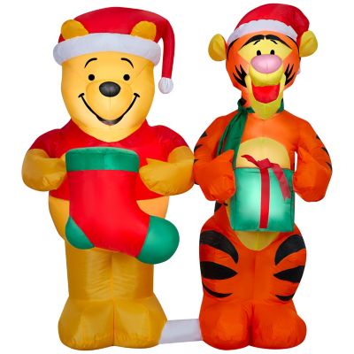 Disney Airblown Christmas Light, Winnie the Pooh and Tigger with Present and Stocking