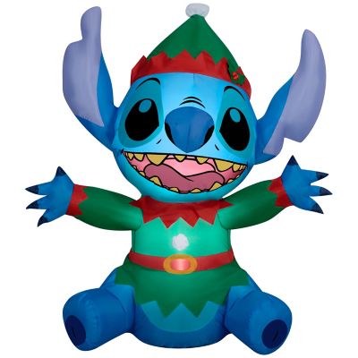 Disney Airblown Christmas Light, Stitch As Elf