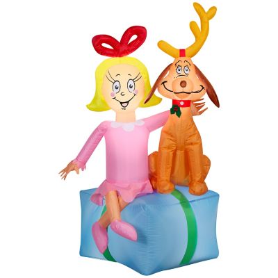 Dr. SeussAirblown Christmas Light, Cindy and Max on Seussian Pantone Present Scene