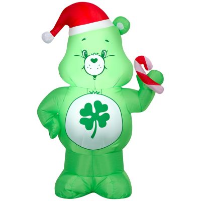 Cloud Co. Care BearsAirblown Christmas Light-Good Luck in Santa Hat with Candy Cane