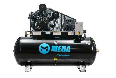 Mega 10 hp Horizontal 35 CFM, 175 PSI, 200 PSI Max, 3 Phase Power 208/230 V Two Stage