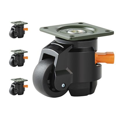 VEVOR Leveling Casters, 4 pk. Heavy Duty 360 deg. Swivel Caster Wheels Hold up to 1100 lb. Load