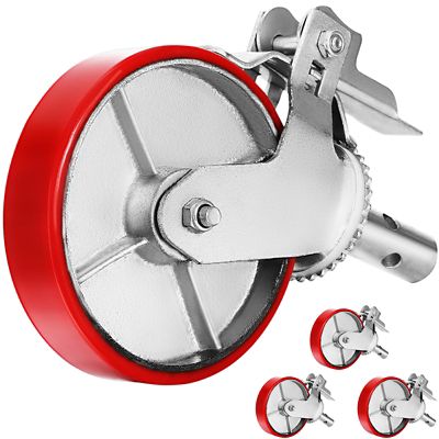 VEVOR Scaffolding Wheels Set, Heavy Duty 4 pk. 8 in. Scaffolding Casters, with 4400 lb. Per Set