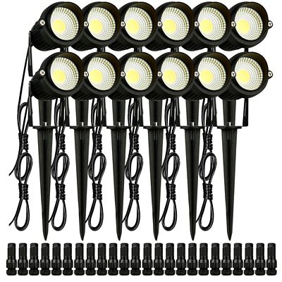 VEVOR Landscape Lighting, 6W Low Voltage LED Landscape Lights, IP66 Waterproof Landscape Spotlights