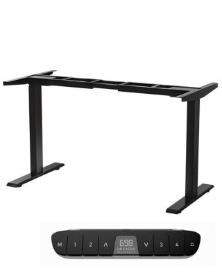 Uncaged Ergonomics Electric Standing Desk Frame Only, Dual Motor Sit-Stand Desk Base, Memory Keypad, Adjustable Height Legs