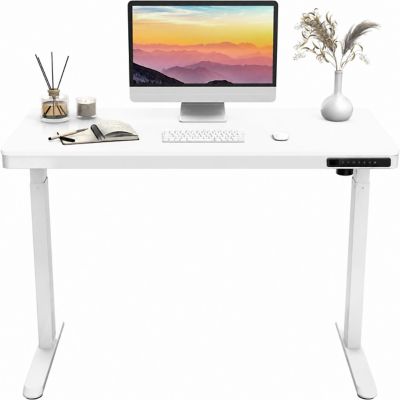 Uncaged Ergonomics Electric Standing Desk, Sit-Stand Home Office Desk 47.2 x 23.7in. Single Motor, Memory Keypad