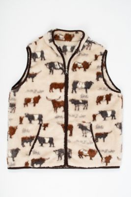 American Farm Company Women's Cattle Sherpa Adult Vest