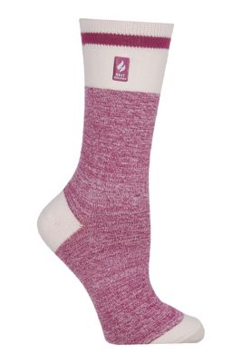 Heat Holders Women's Ultra Lite Lana Cream Block Twist Crew Sock