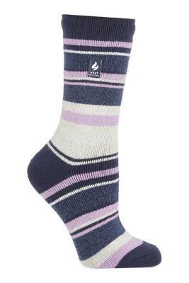 Heat Holders Women's Lite Carrie Multi Stripe Crew Sock