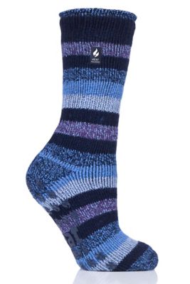 Heat Holders Women's Petunia Stripe Crew Slipper Sock