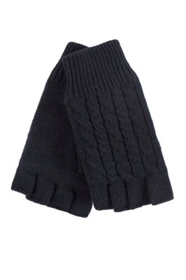 Heat Holders Women's Ayla Solid Cable Knit Fingerless Gloves
