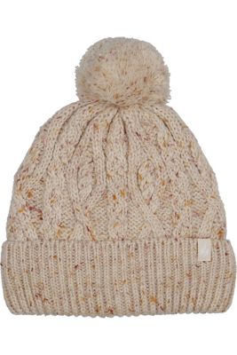 Heat Holders Women's Britta Cable Roll Up Hat With Pom Pom