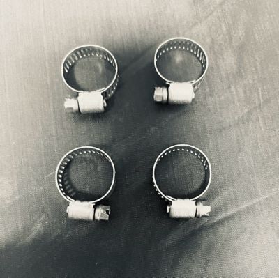 Helix Racing Products Hose Clamps, Stainless Steel, 8-22mm, 0.31 to 0.86 in., Clamping Range, 4 pk.