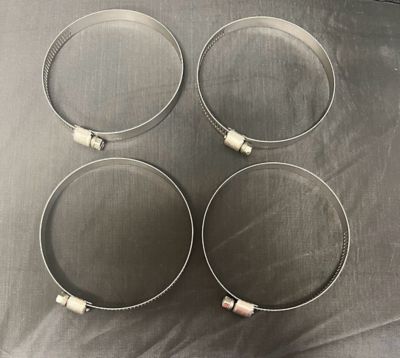 Helix Racing Products Hose Clamps, Stainless Steel, 2-1/4 to 3-1/4 in. Clamp Range, 4 pk., 114-6244