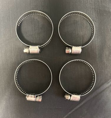 Helix Racing Products Hose Clamps, Stainless Steel, 13-38mm, 1/2 to 1-1/2 in., Clamping Range, 4 pk.