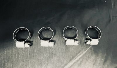 Helix Racing Products Hose Clamps, Stainless Steel, 7-17mm, 0.27 to 0.66 in., Clamping Range, 4 pk.