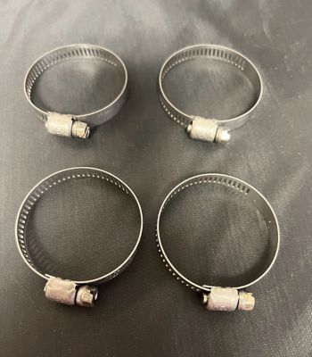 Helix Racing Products Hose Clamps, Stainless Steel, 19-44mm, 3/4 to 1.73 in., Clamping Range, 4 pk.