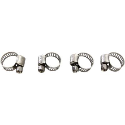 Helix Racing Products Hose Clamps, Stainless Steel, 6-16mm, 0.23 to 0.62 in., Clamping Range, 4 pk.