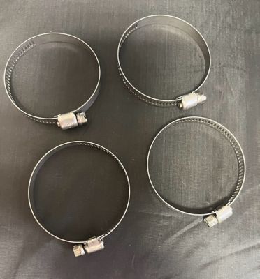 Helix Racing Products Hose Clamps, Stainless Steel, 32-58mm, 1-1/4 to 2.28 in., Clamp Range, 4 pk.