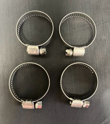 Helix Racing Products Hose Clamps, Stainless Steel, 13-32mm, 1/2 to 1-1/4 in., Clamping Range, 4 pk.