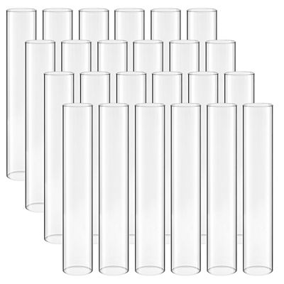 VEVOR Hurricane Glass Cylinders Set of 24, 2.56 dia. x 13.78 in. Tall Clear Glass Candle Covers