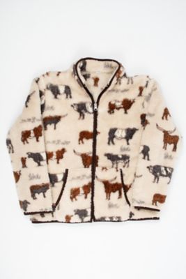 American Farm Company Kids' Western Cattle Sherpa Full-Zip Youth Jacket