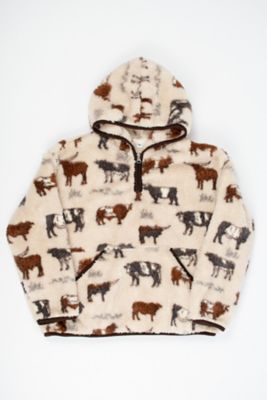 American Farm Company Western Cattle Sherpa Quarter-Zip Youth Hoodie