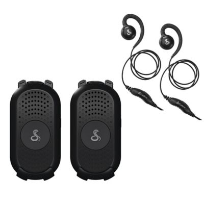 Cobra PX280 Compact 2-Way Handheld Business Radio with Dual-Dock Charger and Headset, 2 pk.