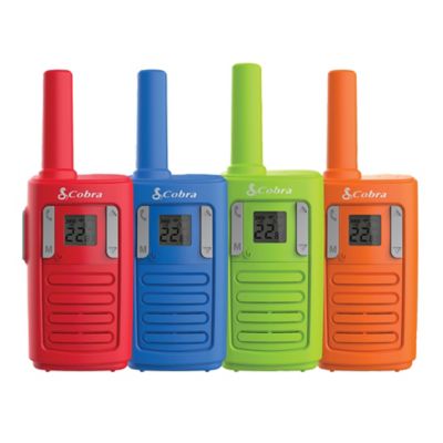 Cobra Kid-Friendly 22-Channel Walkie Talkie, 4 pk.