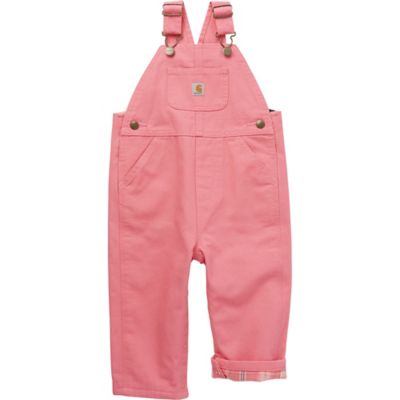 Carhartt Infant Girls Flannel Lined Canvas Overall