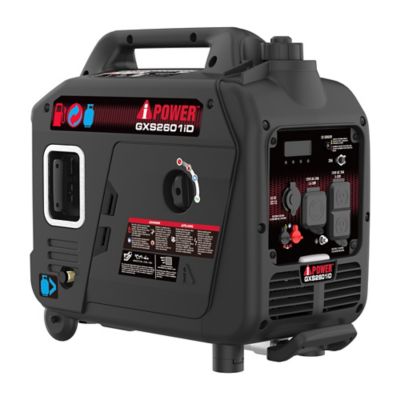 A-iPower 2600 W Dual Fuel Portable Inverter Generator, Parallel Ready, Light Weight With Telescopic Handle, CO Sensor
