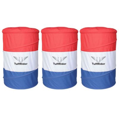 TuffRider Free-Standing Collapsible Barrel Racing Training Barrels, Set of 3, Complete Portable Practice Barrels, Not Covers