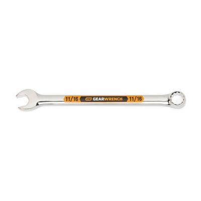 GEARWRENCH 11/16 in. 12 Point Hi-Viz Long Pattern Combination Wrench