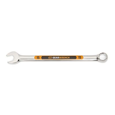 GEARWRENCH 15mm 12 pt. Hi-Viz Long Pattern Combination Wrench