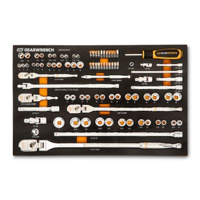 GEARWRENCH 89 pc. 1/4in, 3/8in, and 1/2in. Drive 120XP Mechanics Tool Set in Foam Tray