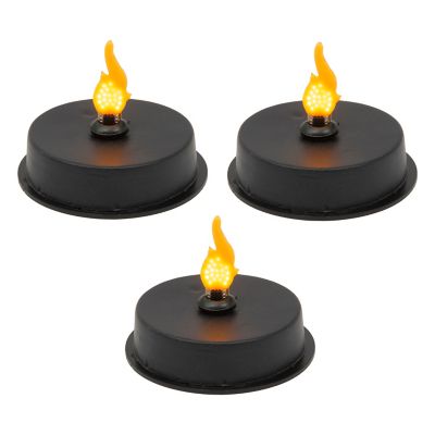 Gerson International FireGlow Flame Halloween Tealight Candles Set of 3 2.75 in. D