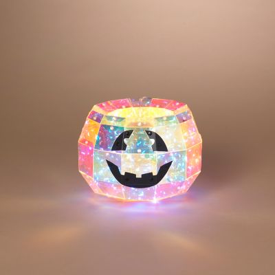 Gerson International USB Holographic Jack-O-Lantern Candy Bowl, 9.5 in. D