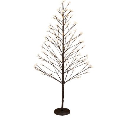 Gerson International 4 ft. Electric Lighted Black PVC Wrapped Micro LED Tree with Outdoor UL Adapter
