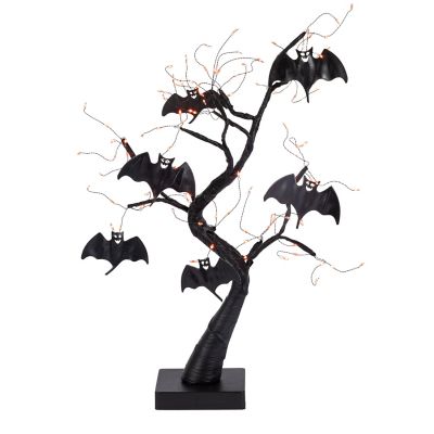 Hallmark 2 ft. Battery Operated Black Willow Tree with Dual Color LEDs