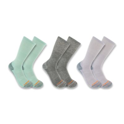 Carhartt Midweight Cotton-Tencel Comfort Crew Sock, 3 pk.