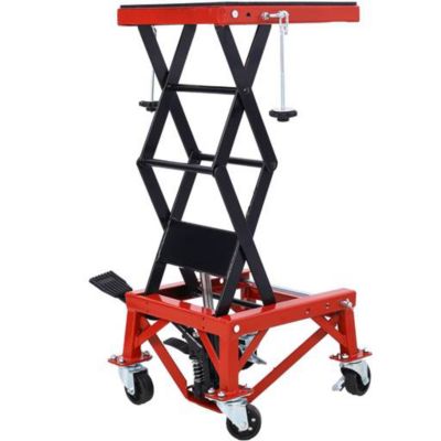 TMB Hydraulic Motorcycle Scissor Jack 300 lbs. Capacity, Red
