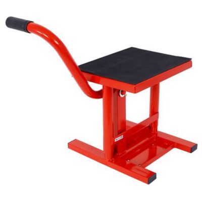 TMB Adjustable Height Motorcycle Dirt Bike Stand, 330 lb. Capacity, red