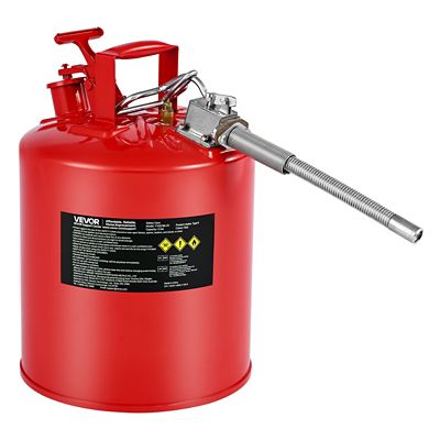 VEVOR Safety Gas Can, 5 gal Type II Red Safety Can for Gasoline with Stainless Steel Flame Arrester